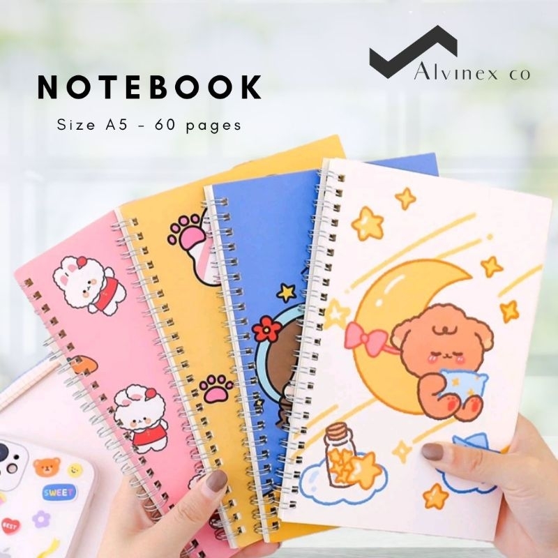 

Buku Catatan Notebook A5 Isi 60 Lembar Buku Tulis Diary Notes Motif Karakter Retro Buku Serbaguna