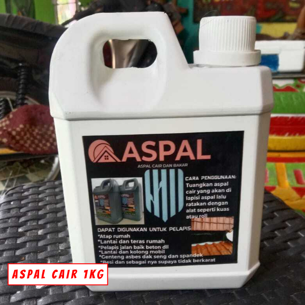 Cat Waterproof Hitam Aspal Cair 1kg Pelapis Anti Bocor Retak Kolam Ikan Lantai Dak Talang Air