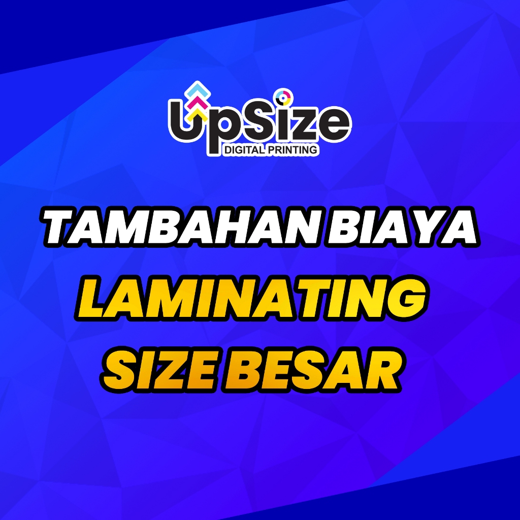 

Tambahan Biaya Laminating Kilat ( Glossy ) / Doff ( Matte ) A2, A1, A0 dan Custome | MURAH & EXPRESS