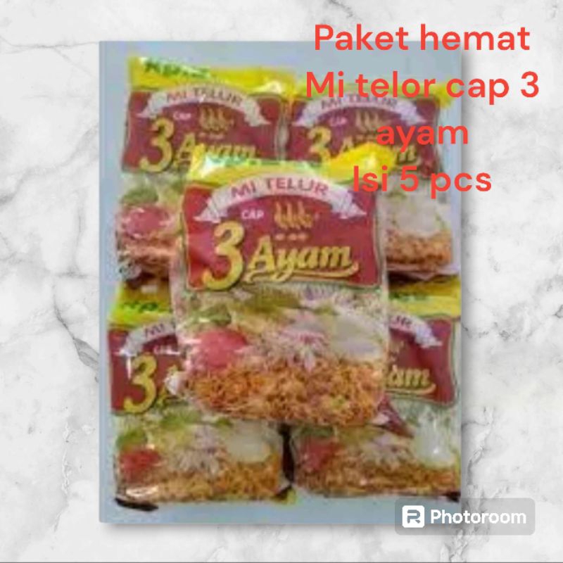(5 mie telur) mie telur cap 3 ayam