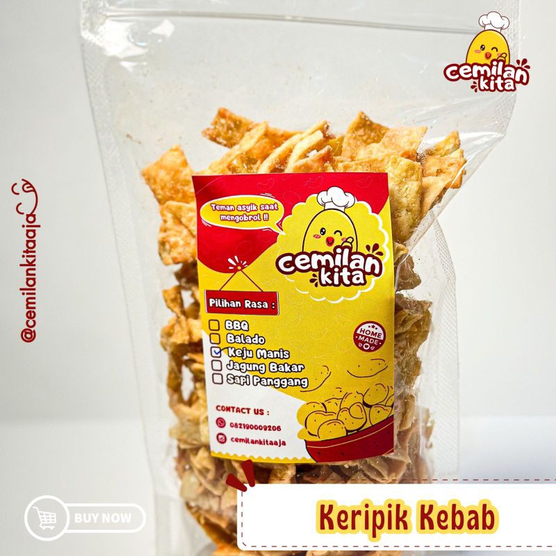 

Cemilan Kita - Keripik Kebab Varian Rasa