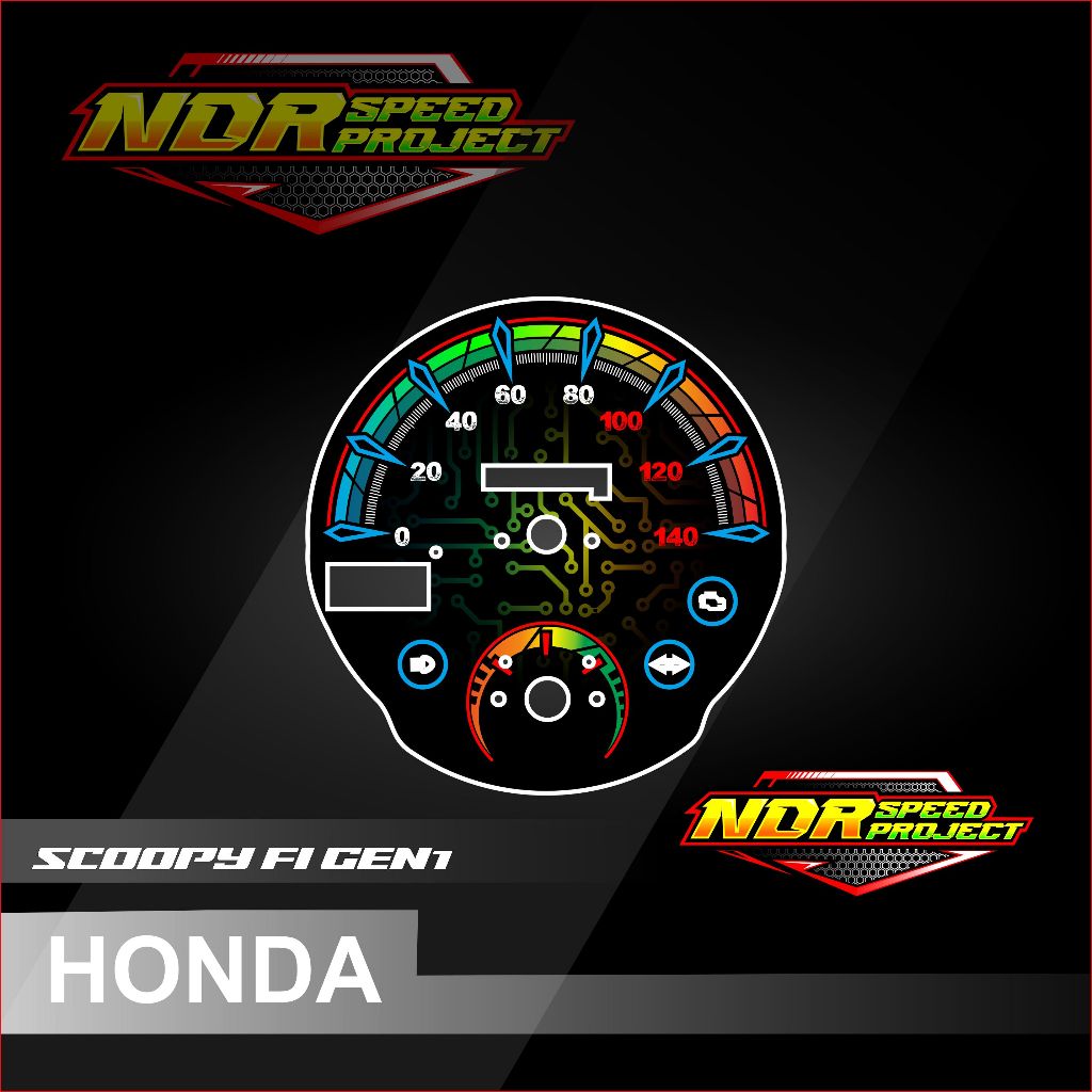 papan speedometer scoopy fi custom