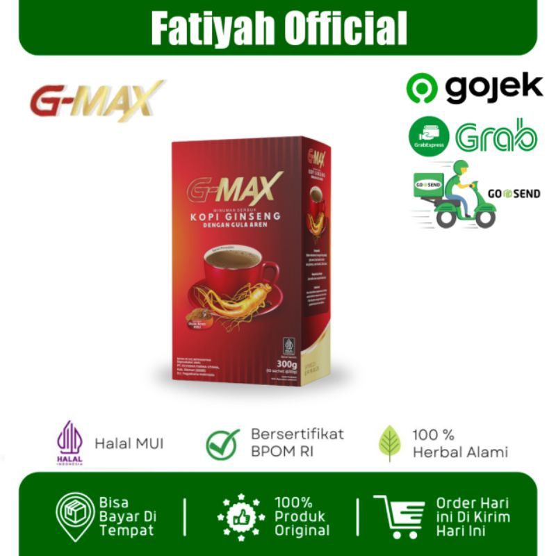 

G-MAX - COFFEE GINSENG KOPI PENAMBAH STAMINA PRIA DEWASA ORIGINAL BPOM