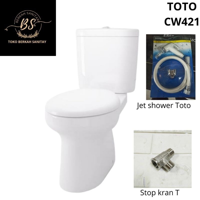 Closet duduk Toto cw421/closet duduk paket lengkapcw421