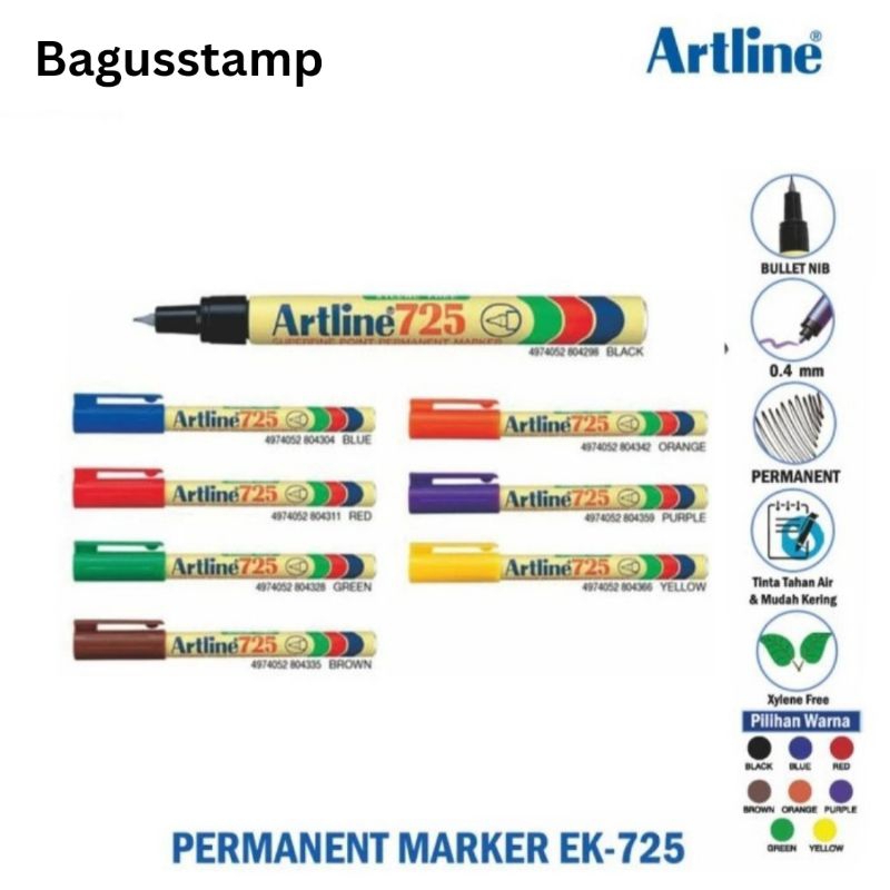 

ARTLINE Spidol Permanen Permanent Pocket Clip Marker 0.4mm EK-725