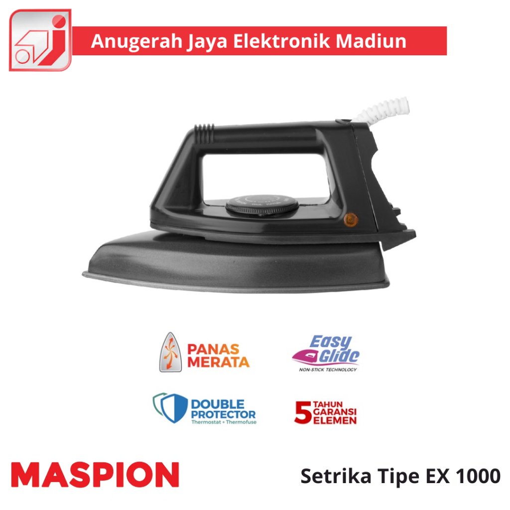 Setrika Maspion EX 1000 / Gosokan Baju Maspion EX 1000 / Setrika Listrik Maspion EX 1000