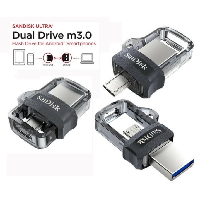 Flashdisk Sandisk Ultra Dual Drive 32 GB USB 3.0 OTG USB dan micro-USB