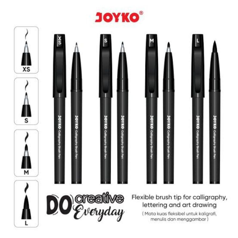 

JOYKO CBP386 CALLIGRAPHY BRUSH PEN MARKER PULPEN SPIDOL KUAS KALIGRAFI