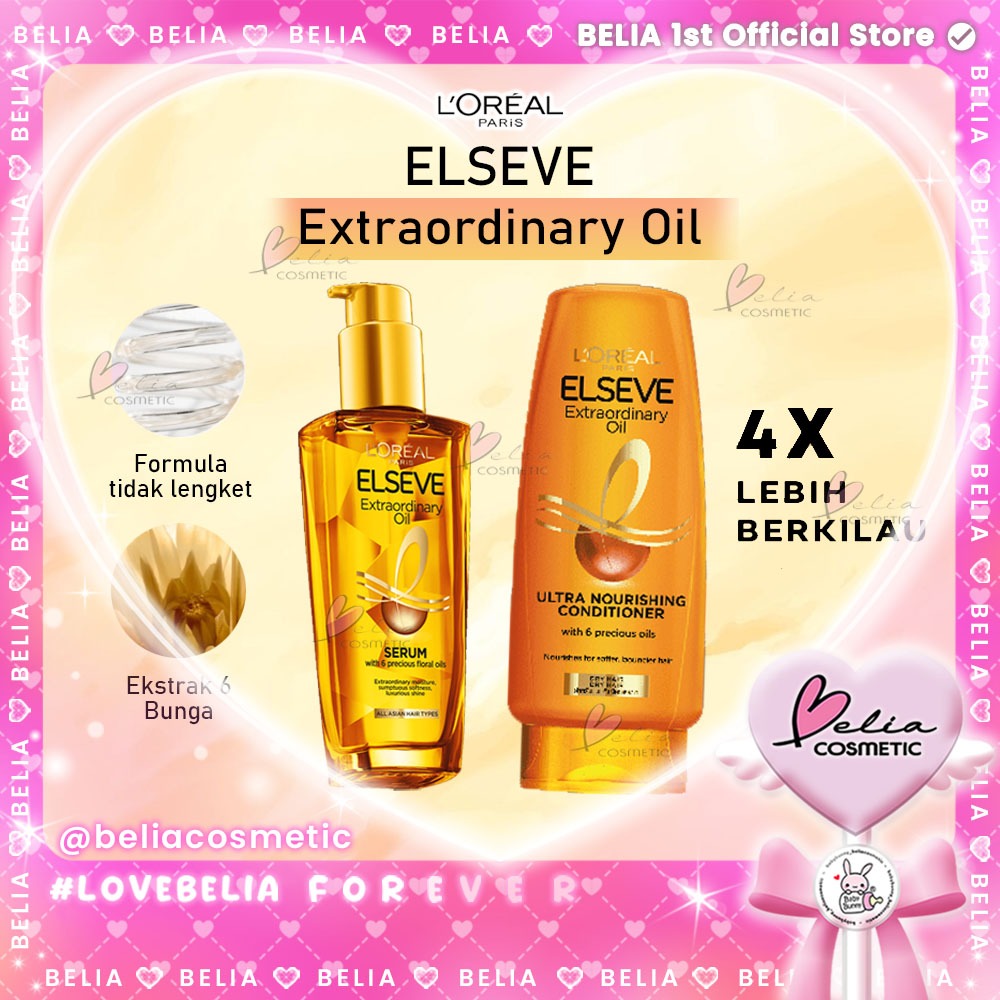 ❤ BELIA ❤ L'OREAL Paris Elseve Extraordinary Oil Gold Series | Hair Treatment Serum 100ml | Ultra No