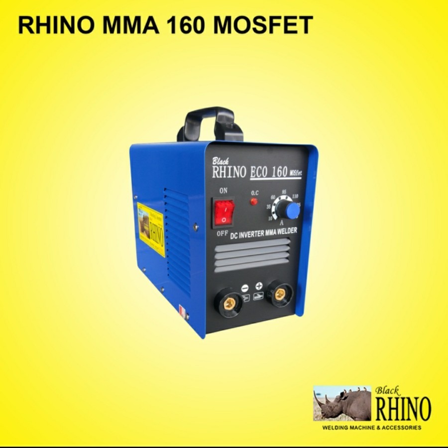Mesin Las Listrik Welding Inverter Travo Las MMA ECO 160 MOSFET RHINO