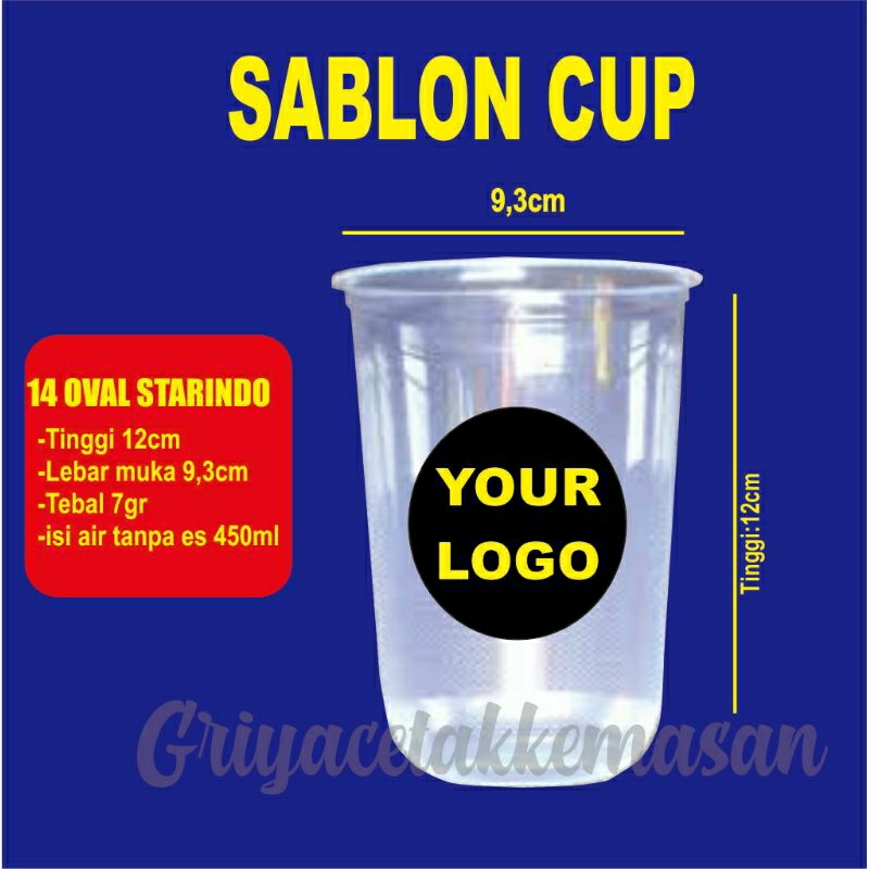 Sablon cup 14 oz starindo
