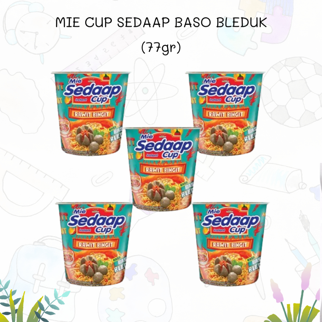 

Sedaap Mie Cup Rasa Baso Bleduk 77gr