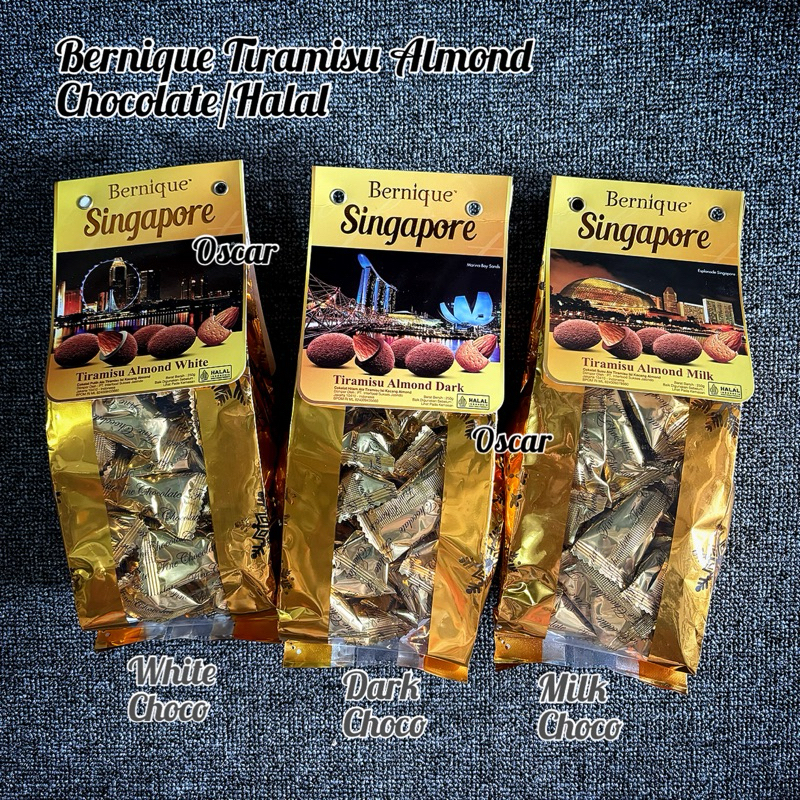 

Bernique Coklat Almond tiramisu 250g chocolate import halal Malaysia