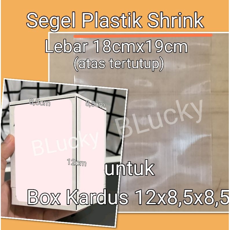 

50pcs Segel Plastik Shrink Lebar 18cmx19cm - Atas Tertutup - Untuk Box 12x8,5x8,5