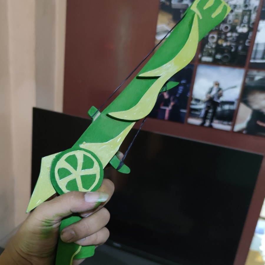 Mainan Pistol kayu SG Terompet ff tembakan karet
