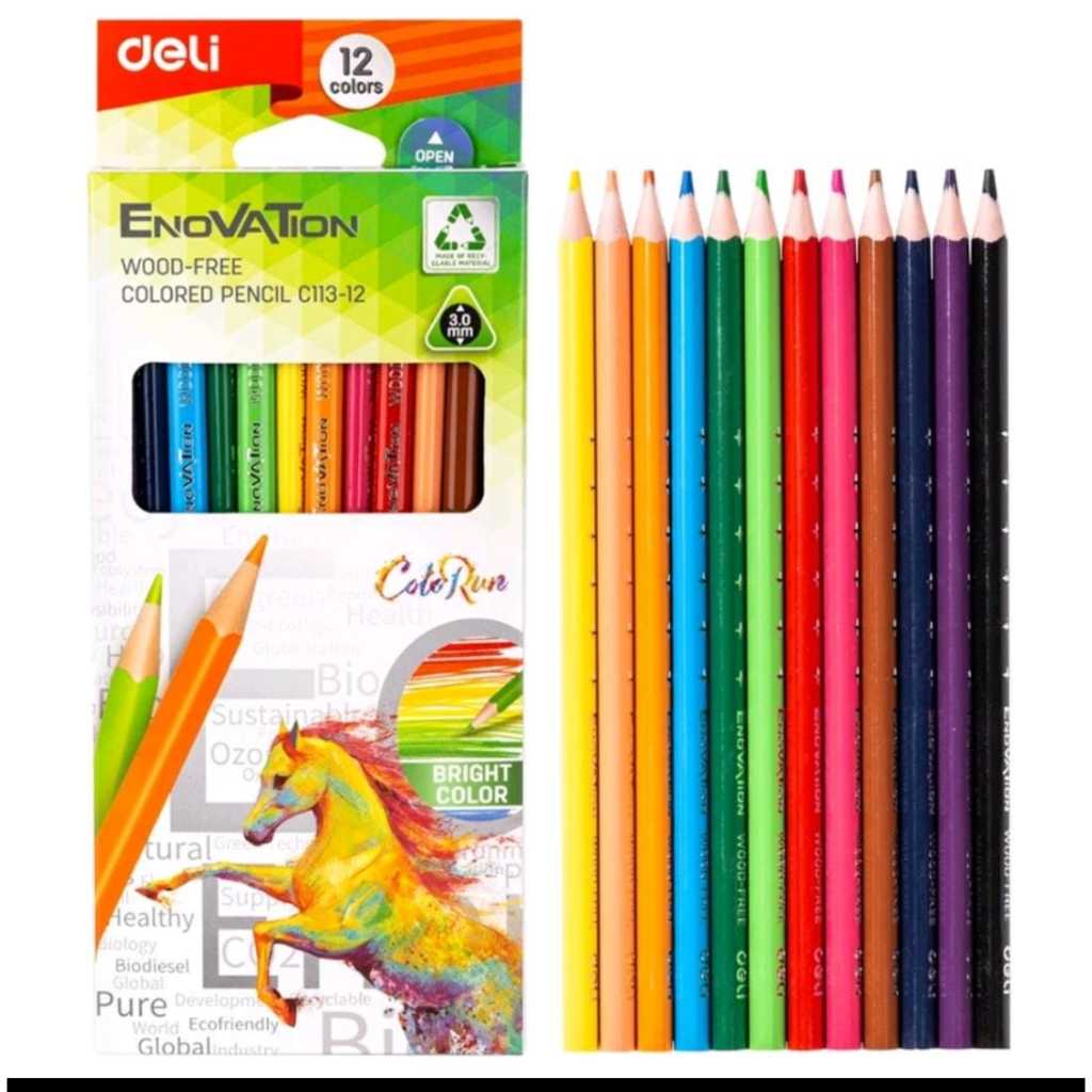 

DELI PENSIL WARNA PANJANG TRIANGULAR WOOD EC113 12 WARNA
