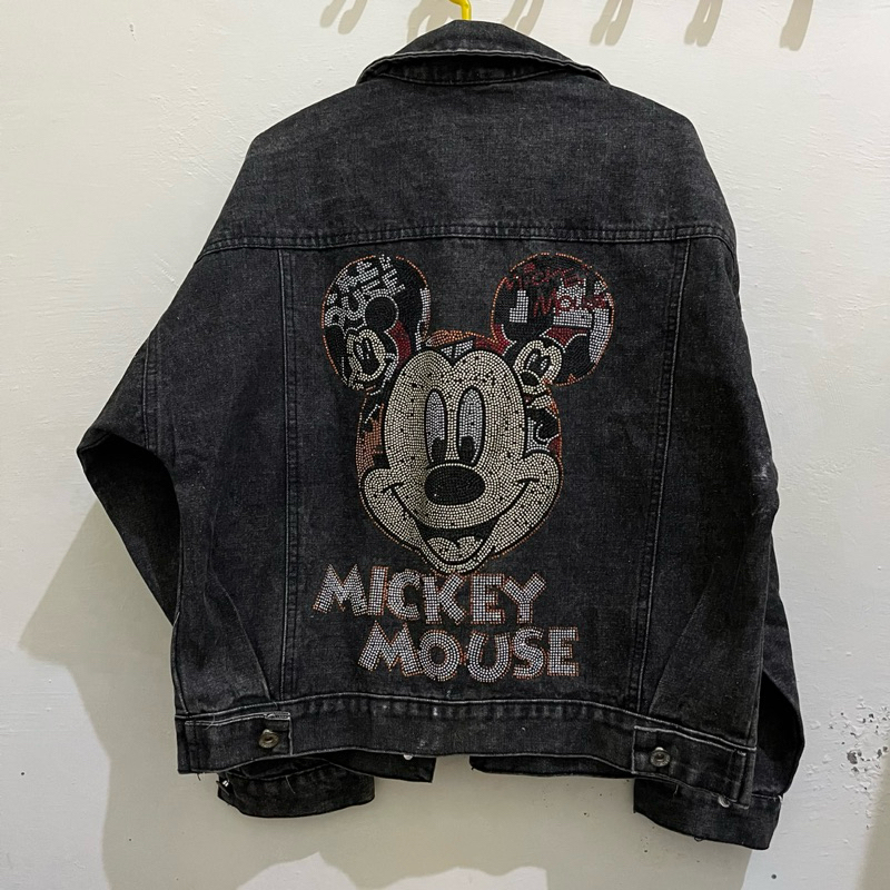 [Preloved] Denim Jacket Mickey Mouse