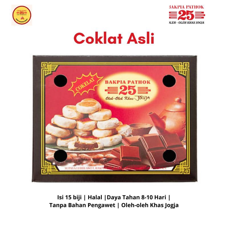 

Bakpia Pathok 25 Rasa Coklat isi 15
