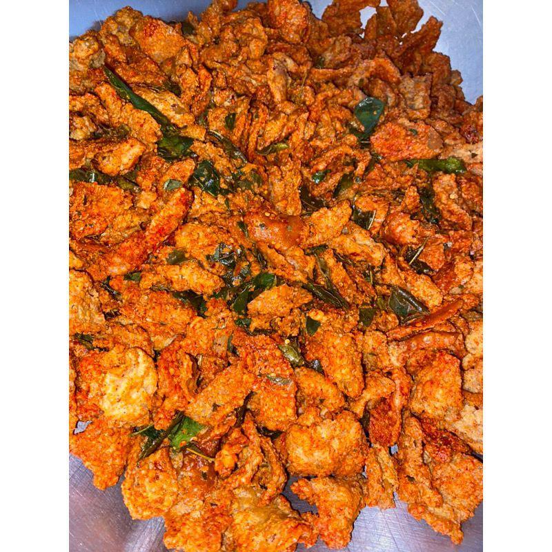 

Keripik Kulit Ayam Crispy Pedas Daun Jeruk