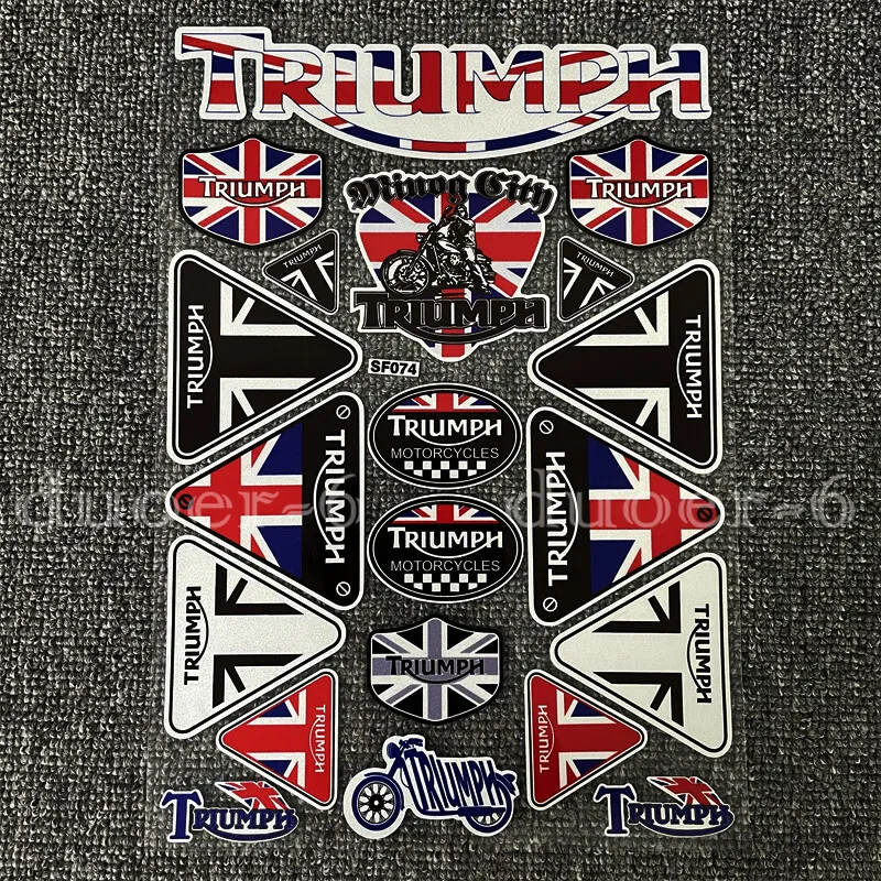 STICKER STIKER SET HELM MOTOR MODEL TRIUMPH JAPSTYLE BOBER SCLAMBER SCRAMBLER PRINT UV MAX DECAL HIG