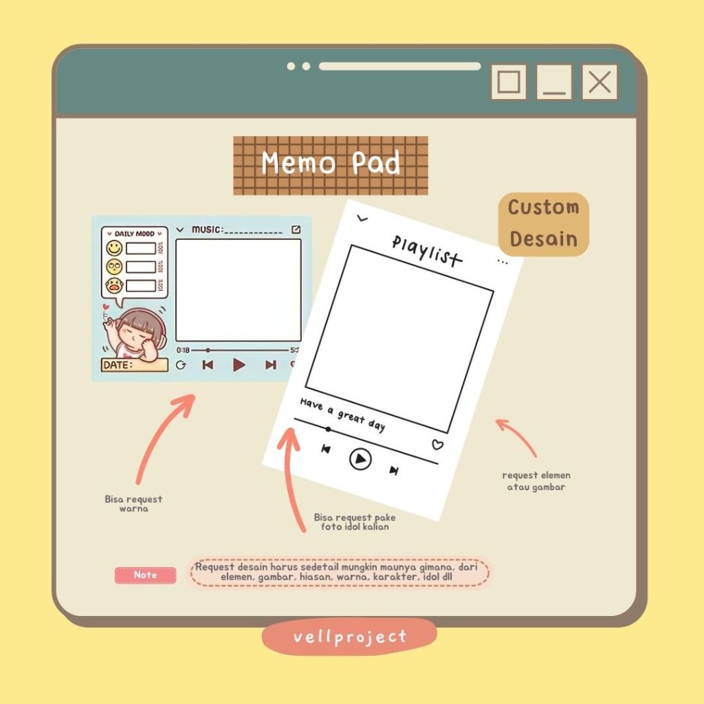 

Memo Pad Custom 4x6 (isi 20lembar)