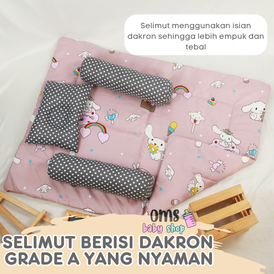 [FREE TAS MIKA] BEDCOVER SET BAYI KARAKTER / Bantal Guling Selimut Bayi set / HOSANA Baby Bedding Se
