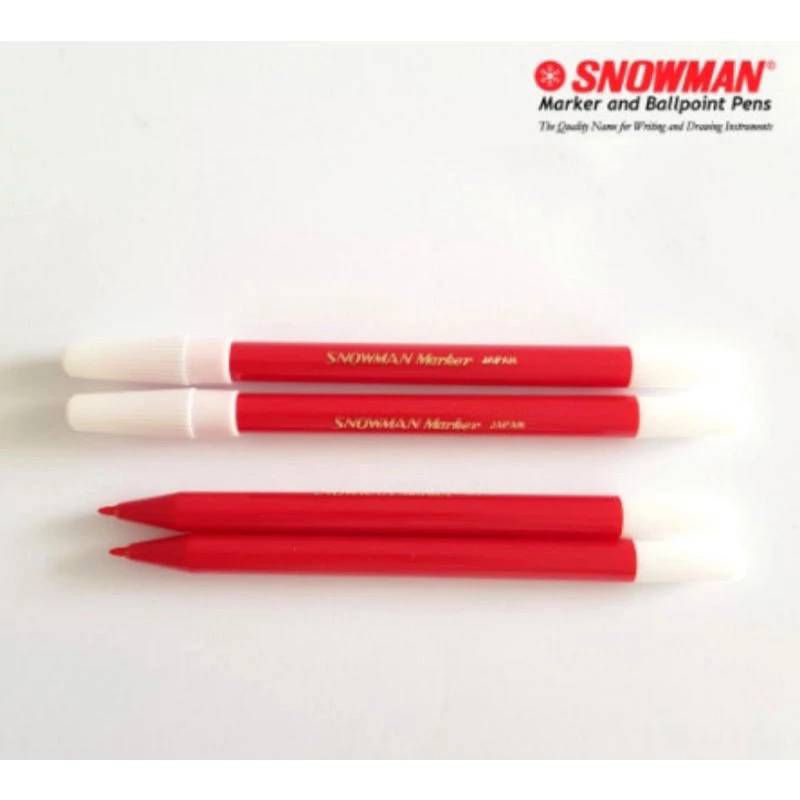 

[Satuan] Spidol Warna Hitam Biru Merah/ Spidol Snowman Mini