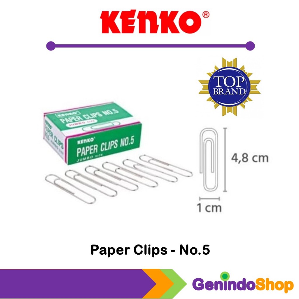 

Klip Kertas Besar / Paperclip No 5 Kenko