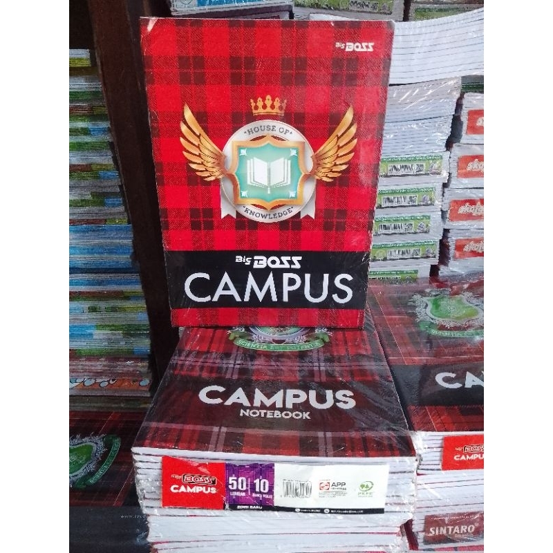 

Buku Tulis CAMPUS Merk BIG BOSS Isi 50 Lembar 1 Pak Isi 10 Buku