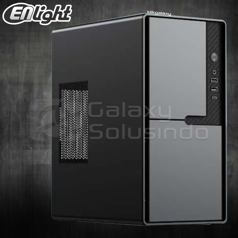 ENLIGHT EN-220 M-ATX Slim PC Case + PSU ENLIGHT 300W Casing Komputer