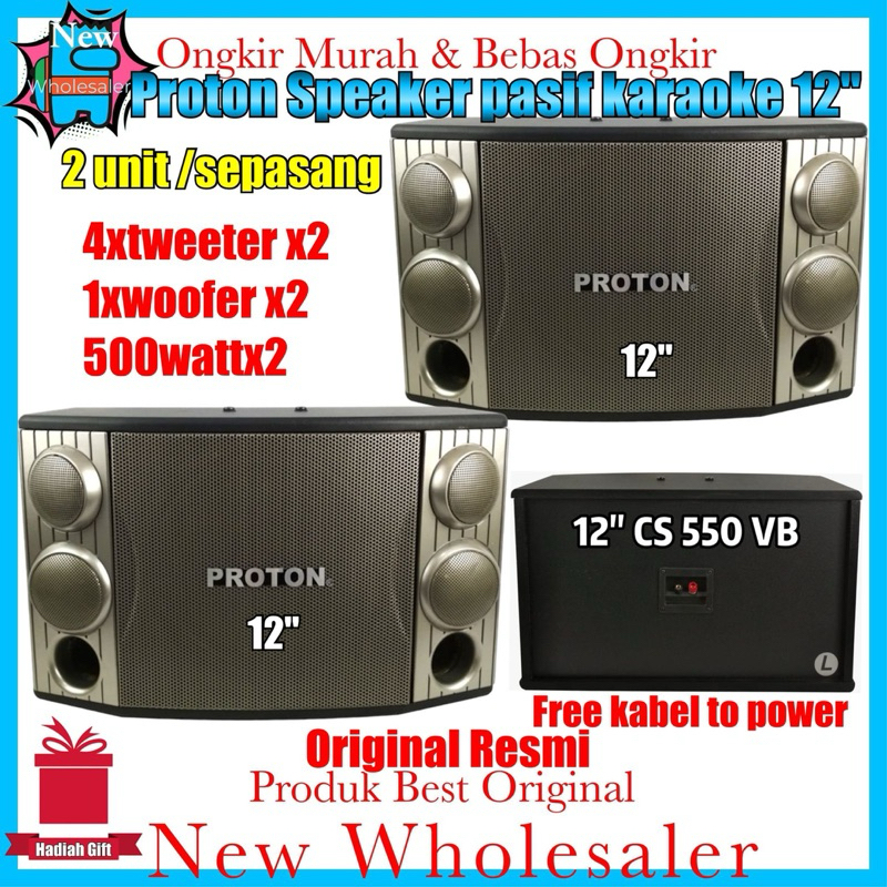 speaker Karaoke Sound 12 inch Ploton cs550v New original 4 x tweeter woofer 12