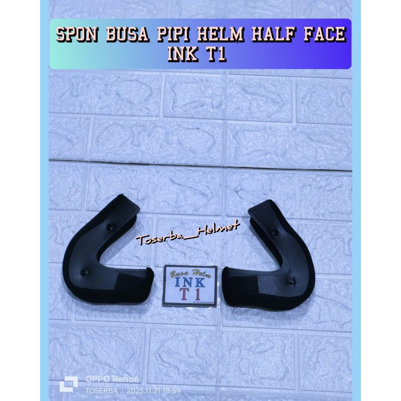 Busa Pipi Helm Ink T1 Solid Cheekpad Busa  Pipi Helm Half Face Ink T1 Solid