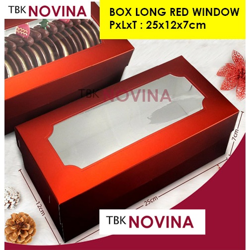 BOX KUE PANJANG / BOX HALF CAKE / KOTAK KUE BROWNIES LAPIS BOLEN