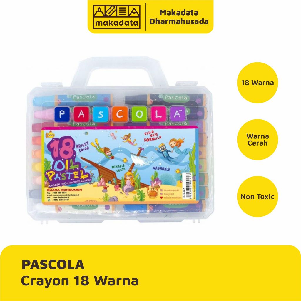 

CRAYON | OIL PASTEL PASCOLA ISI 18 WARNA