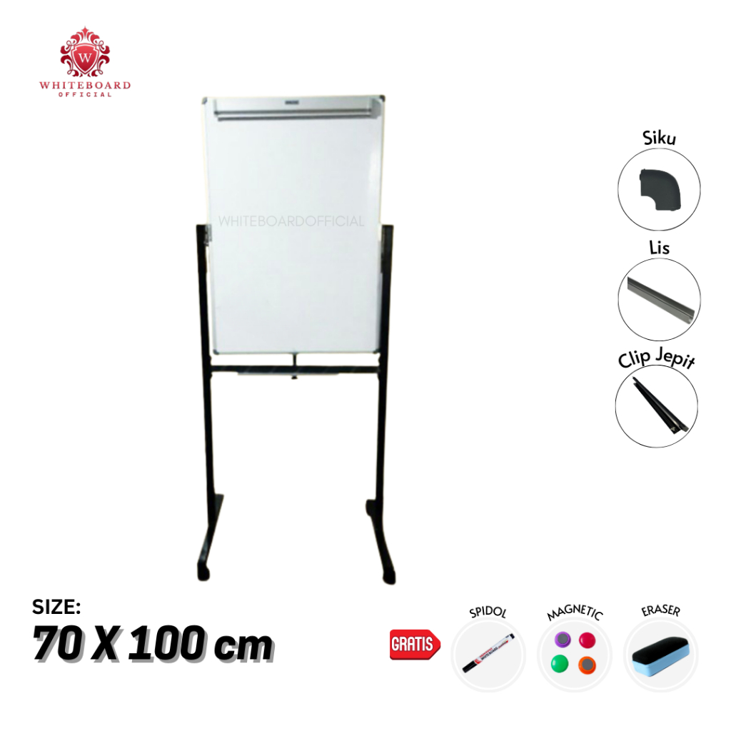 

Clipboard Standing / Whiteboard / Papan Tulis / 70 x 100cm / Sakana