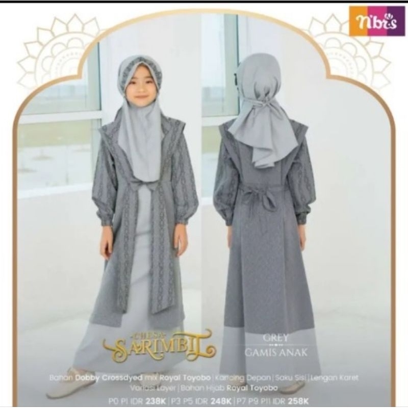 Gamis Anak Chesa by Nibras, Sarimbit Chesa Nibras, Baju Anak Perempuan
