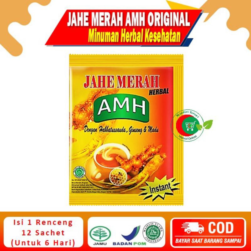 

Jahe Merah AMH 1 Renceng Original I Penambah Stamina I Penangkal Virus