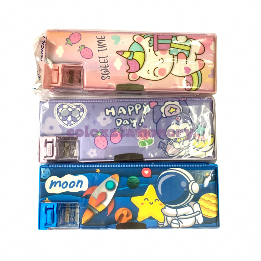 

Kotak Pensil Magnet / Kotak Pensil Magnet Rautan Motif Sanrio, Karakter Lucu Dll 2 Sisi Premium