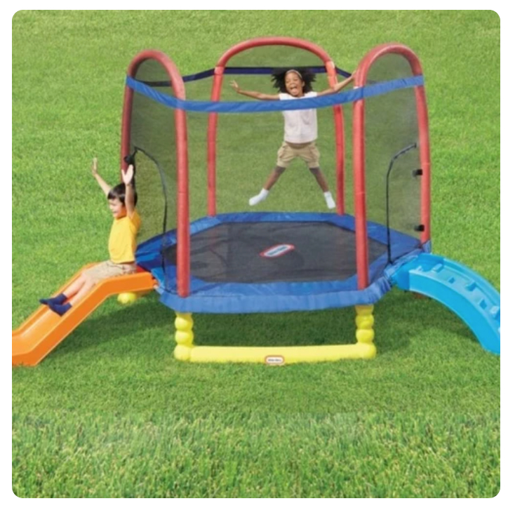 PRELOVED Little Tikes Trampoline Slide & Climb Trampolin 7 feet / mainan trampoline anak