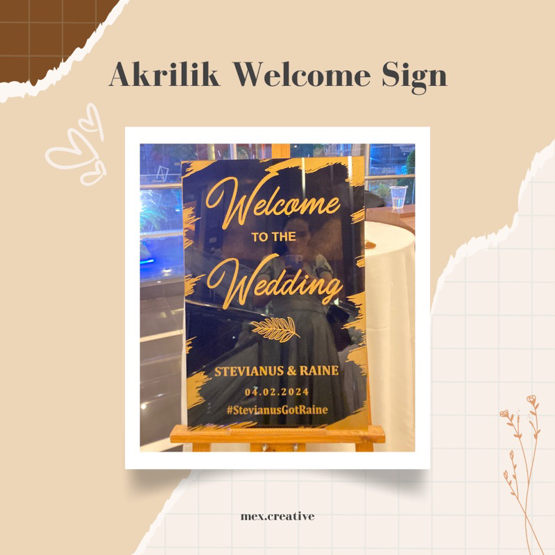 AKRILIK WEDDING WELCOME SIGN