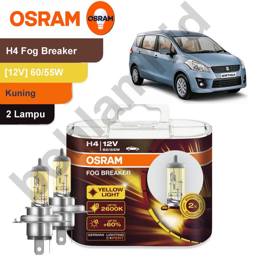 Lampu Mobil OSRAM FOG BREAKER ERTIGA H4 FBR HALOGEN Kuning Gold