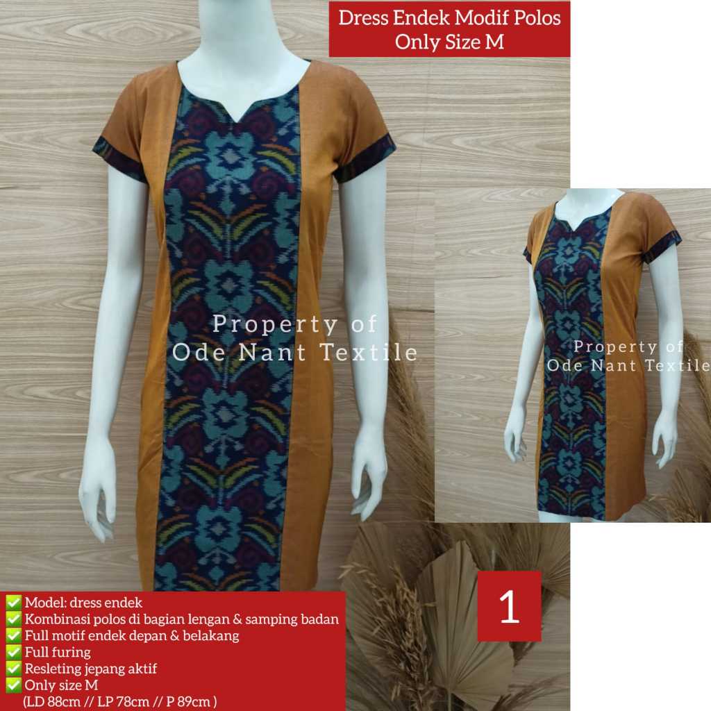 DRESS ENDEK TENUN KOMBINASI WANITA & DRESS BROKAT (BRUKAT) FURING PREMIUM WANITA READY TO WEAR