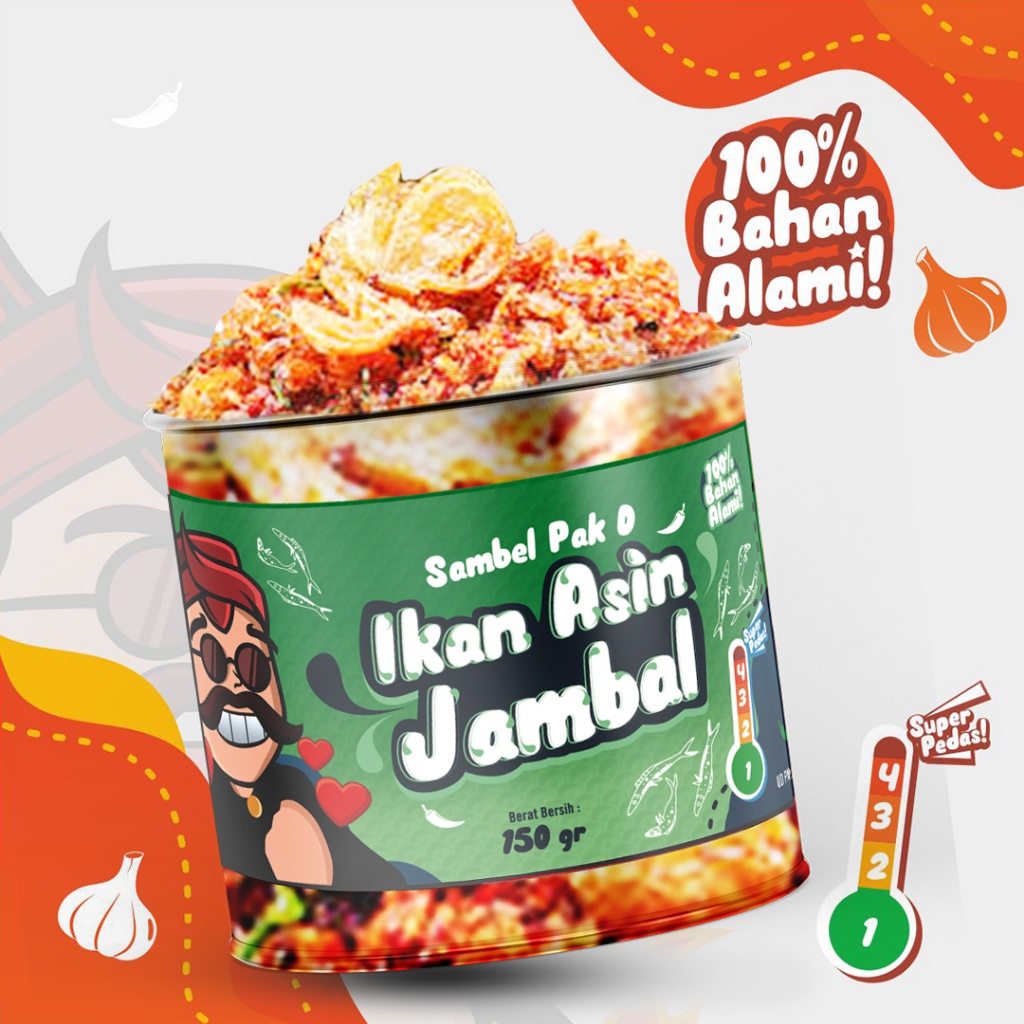 

sambel pak D varian ikan asin jambal kemasan jumbo 150gr mantap pedasnya