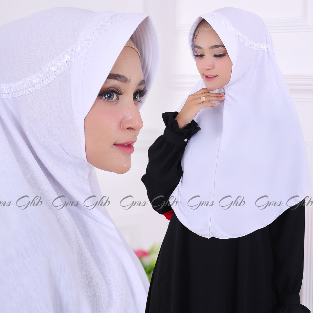 Jilbab Sekolah Anak Instan Serut Pita