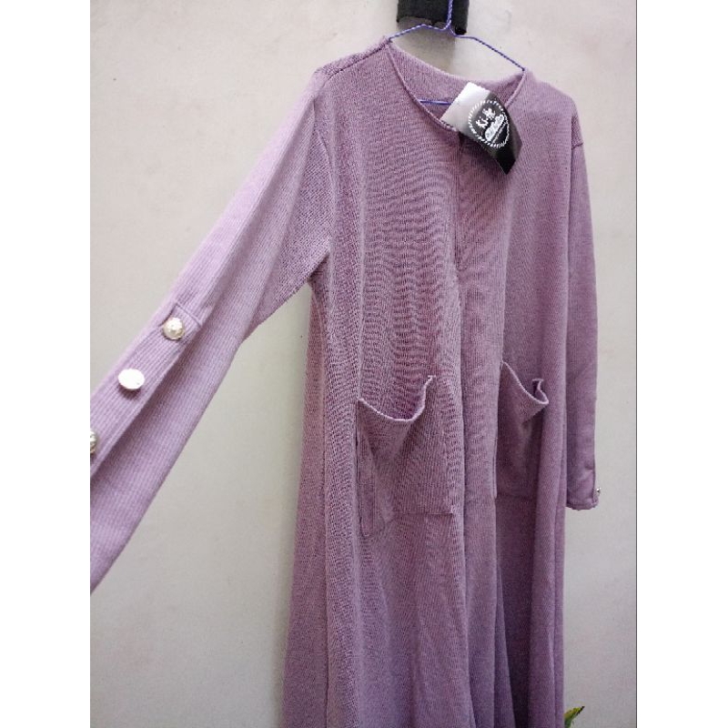 Gamis Knit ungu. gamis knit adem. SALE GAMIS KNIT.