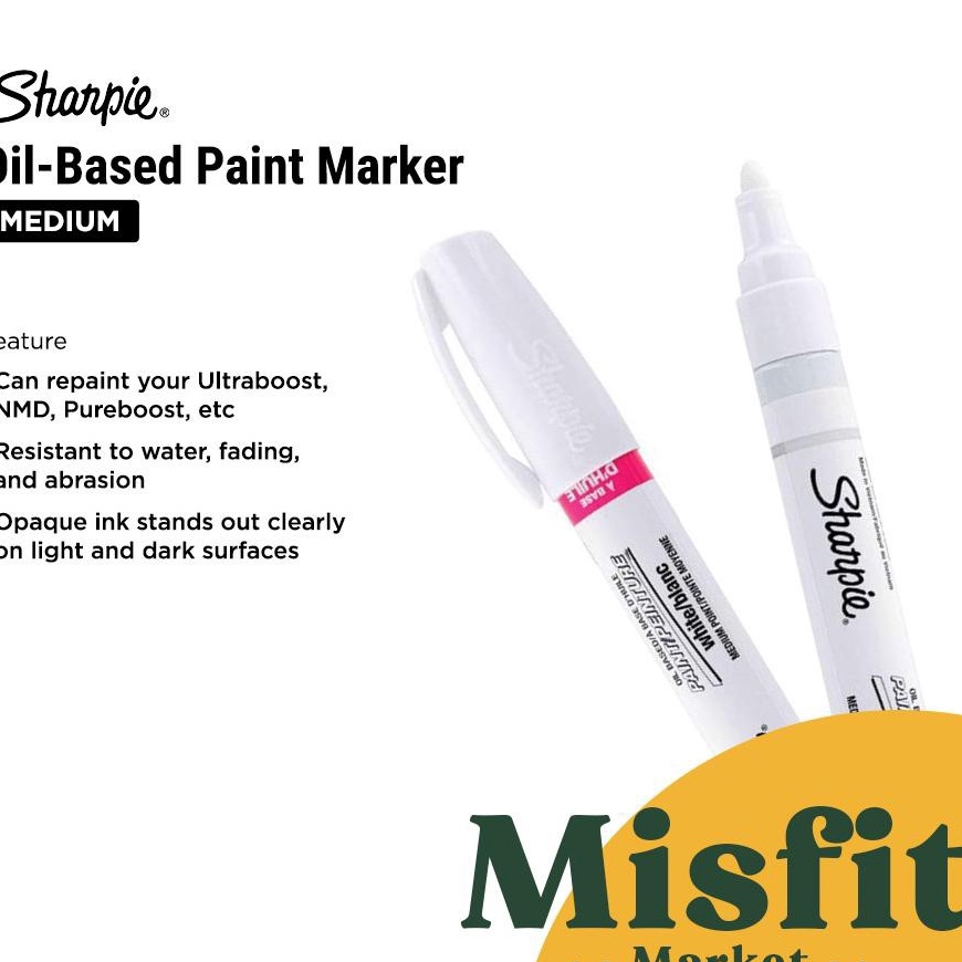 

KI3 Sharpie Oil Based Marker White Black Medium Point Ultra boost NMD Yeezy Paint Permanent Permanen