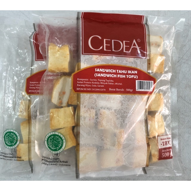 

Cedea Sandwich Fish Tofu 500gr