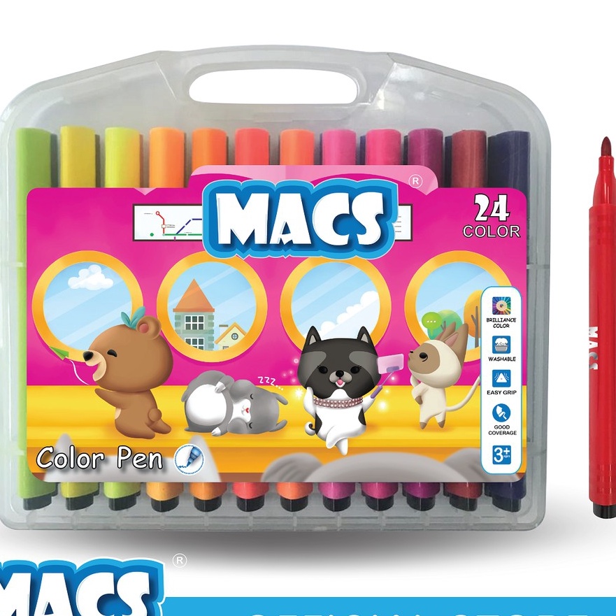 

Promo MACS Color Pen 24 Warna Marker Spidol