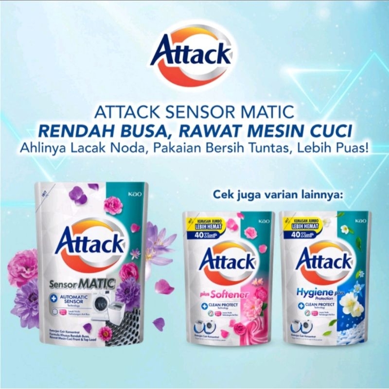 Attack Sensor Matic - Deterjen Cair - 1200ml