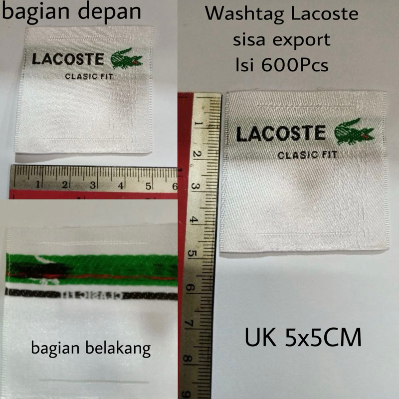 

LACOSTE ISI 600pcs TAG WOVEN RAJUT BORDIR COTTON SUPER PREMIUM CO 1X DI KIRIM 600PCS